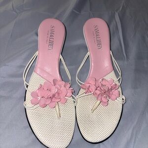 Sam & Libby Pink and White kitten heels